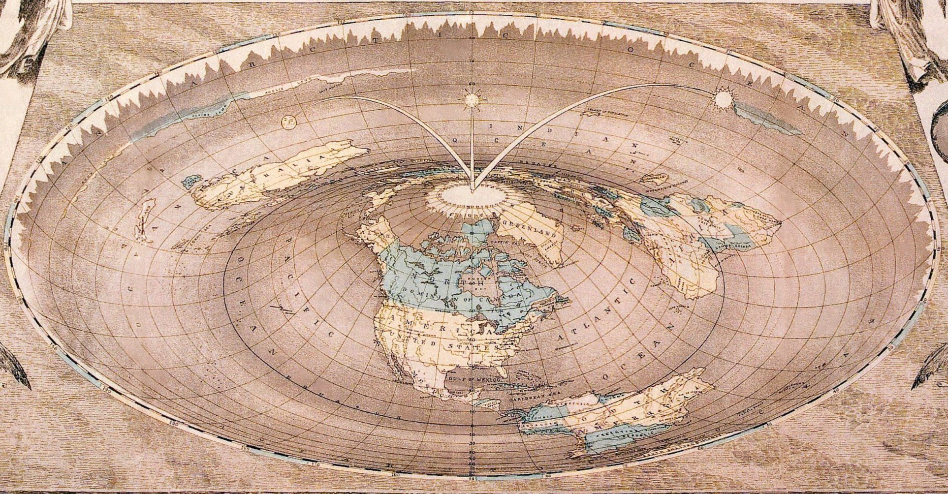 old flat earth map